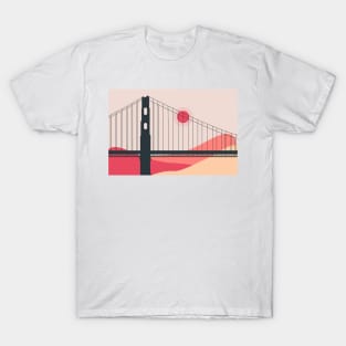 The bridge - sans francisco Golden gate sunshine vector illustration T-Shirt